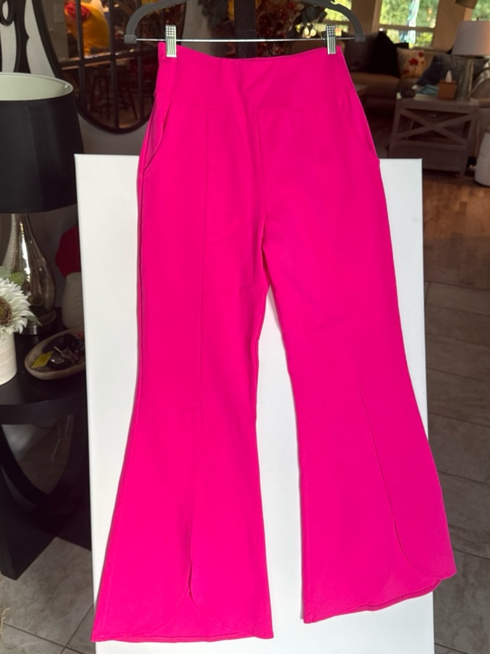 Andrew by Unit Women's High-Waist Flared Pants - Hot Pink